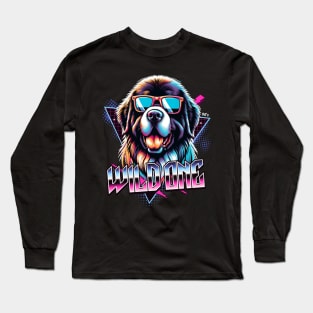 Wild One Newfoundland Dog Long Sleeve T-Shirt